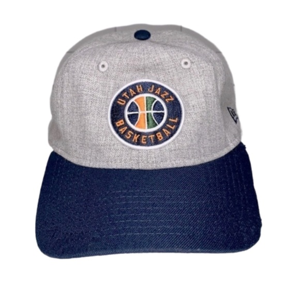 Utah Jazz NBA basketball slide adjustable baseball hat. Grey & Navy blue. - Picture 1 of 9